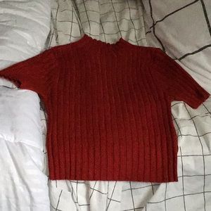 Red turtleneck